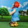 Garden figure "Dachine in the dress" 25x30x55cm