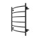 Water towel "Sanprise" Classic P6, 500x800 mm, side connector, black matte