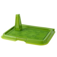 The toilet is multifunctional (under a diaper, with a removable grid), 49x36.5x4 cm, green