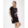Night shirt female love, size 50, black color