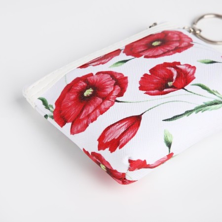 Women's wallet with lightning, white/red color-1