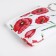 Women's wallet with lightning, white/red color