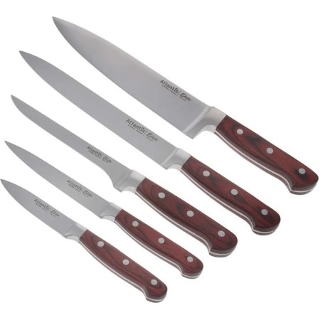 ATLANTIS knife set, brown color, 6 items-1