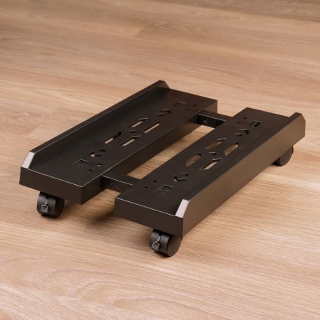 System unit stand on wheels, 20/30 - 45 cm, metal, plastic, black-3