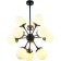 Suspended chandelier Ring 11xe27 40w, size 60x60x75-11 cm, black color
