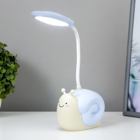 Table lamp "Snail" LED 1 mode 4.2W USB blue 8.5x13x29 cm Risalux-1
