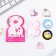 Set: paper stickers 20 l + 5 stickers "March 8"