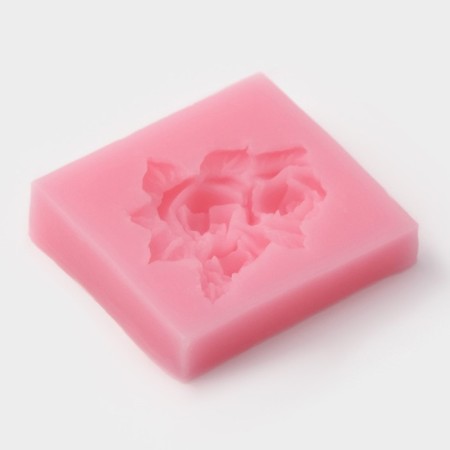 Молд Доляна «Букет роз», силикон, 4,5×5 см, цвет розовый-1