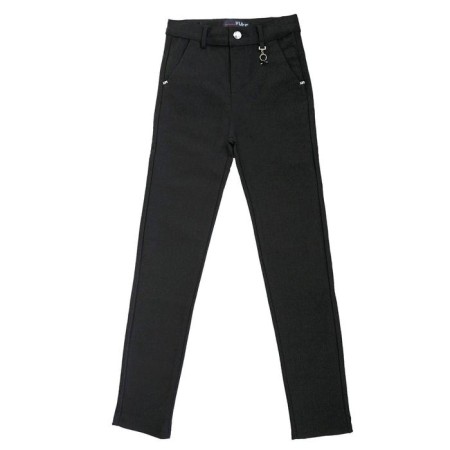 Pants for girls, height 164 cm, black-gray color