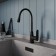 MILARDO MILARDO M07BL2FM05 kitchen mixer, pouring 180 mm, flexible spout and shower nozzle, black mA