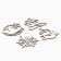 Christmas tree toy New Year, 4 pcs, set, New Year