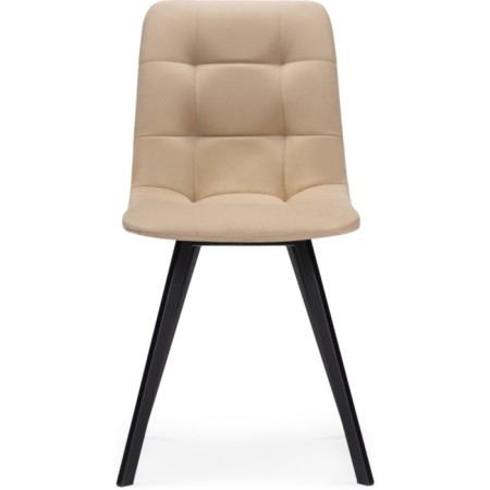 Stool on a metal frame chilli metal/velor, black/beige 43.5x50x87.5 cm-1