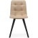 Stool on a metal frame chilli metal/velor, black/beige 43.5x50x87.5 cm