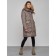 Coat insulated winter female, size 52, brown color