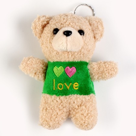 Soft toy "Bear" on a key fob, 13 cm, color mix-1