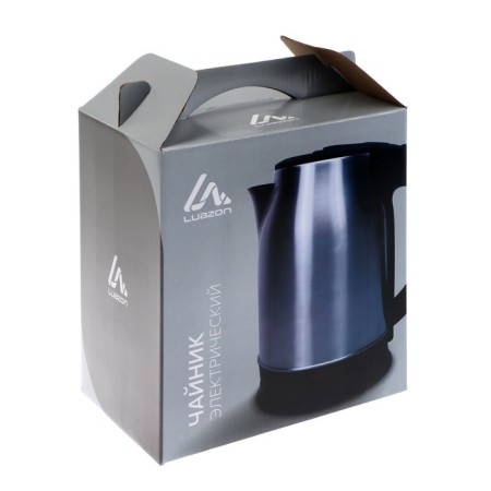 Electric kettle Luazon LSK-1803, metal, 1.8 l, 1800 watts, silver-black-9