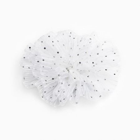 Outlet. Bant for hair on elastic band, white, 11 cm, kitty Marie-3