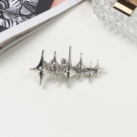 Hair clamp "Paula" 6 cm, silver
