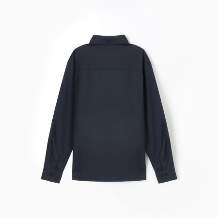 Shirt for the boy Minaku: School Collection, dark blue color, height 152 cm-2