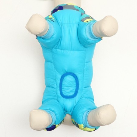 The jumpsuit printed with the lock on the back, size 18 (DS 31, OG 46, Osh 38 cm), blue-4