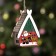 Christmas tree toy "House with Santa", from batteries, glow warm white