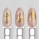 Nail stickers 10.2*8cm patterns CB-173 Gold qf substrate