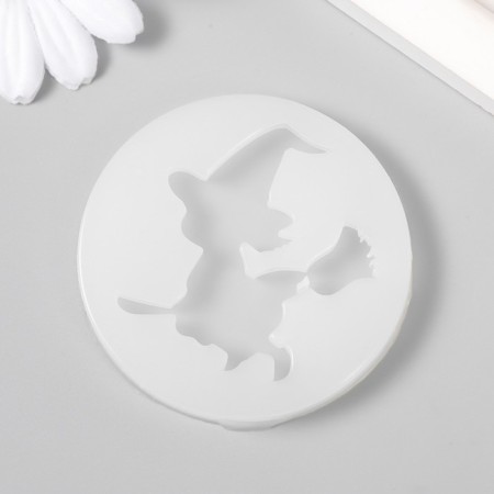 Mold Silicon "Witch on a broomstick" 1x6.5x6.5 cm