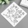 Stencil plastic "Flower branches" 15x15 cm