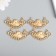 Decor for creativity Metal 9 ears "Lotus flower" gold 2.3x4.4 cm