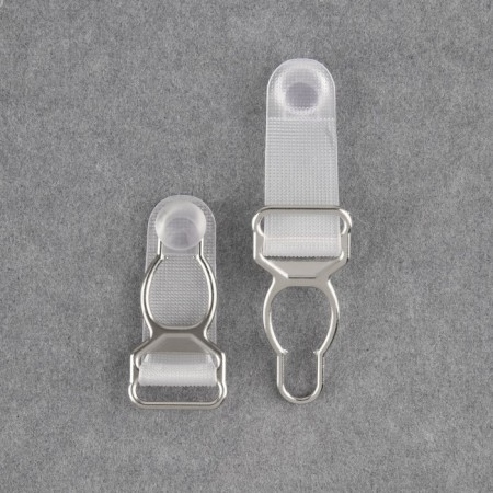Flasping for stockings, metal, 12 mm, 4 pcs, the color is transparent-2