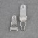 Flasping for stockings, metal, 12 mm, 4 pcs, the color is transparent