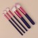 A set of makeup brushes "Pencil", 5 objects, purple/pink color