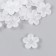 Beads for creativity plastic "White Flower" set 20 pcs 2.2x2.2 cm