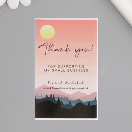 Stick Paper Gratitude "Forest and Mountain" set 50 pcs 8x5 cm-1