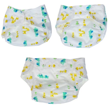 Reusable diaper with the giraffe liner-7