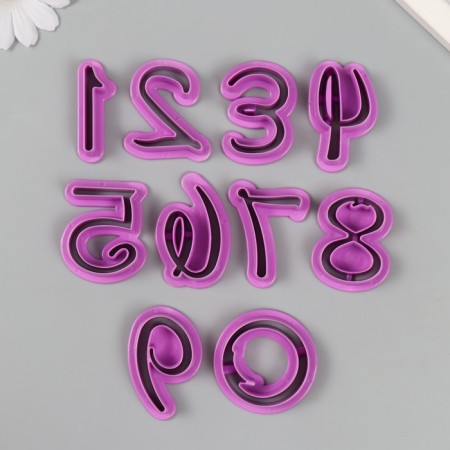 Catter for polymer clay "Number" set 10 pcs-1