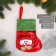 Nosok for gifts "Snowman Brill, Snowflake" 13x16 cm, red-green