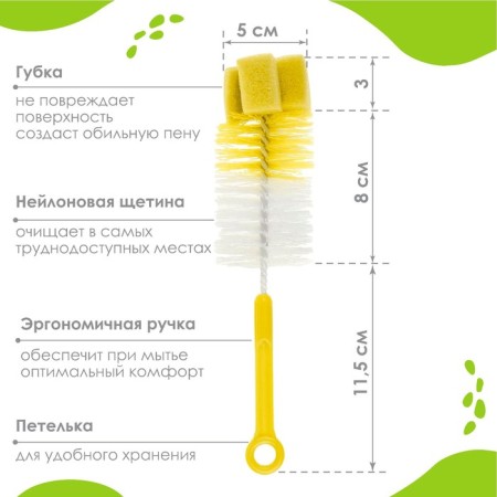 A set of brushes for caring for children's bottles, 6 items, color mix-2