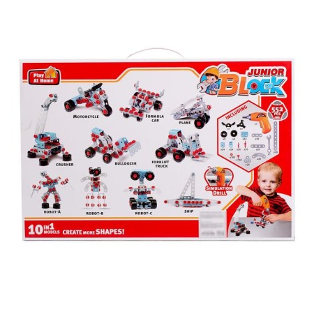 Designer "Young Engineer" with a screwdriver, works from batteries, 552 parts-1