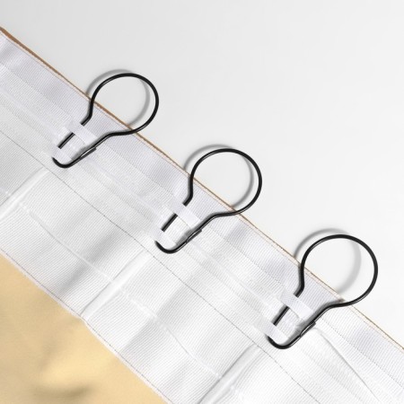Hook for curtains, 6.8 × 3.8 × 0.2 cm, 20 pcs, black color-1