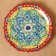 Largan Rishtan ceramics "Flowers", 32 cm, red mix, corrugated