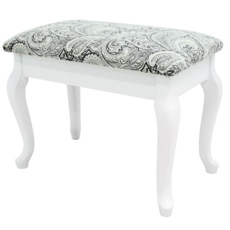 Retro banquet with storage, 550x330x430, white, Mercury fabric