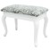 Retro banquet with storage, 550x330x430, white, Mercury fabric