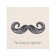Mini-postcard "Real man!" mustache, 7 x 7 cm