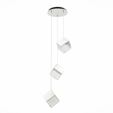 Светильник подвесной St Luce. SL1182.103.03. Riello. 3х5 Вт, G9, 4000K, 46х46 см, цвет хром