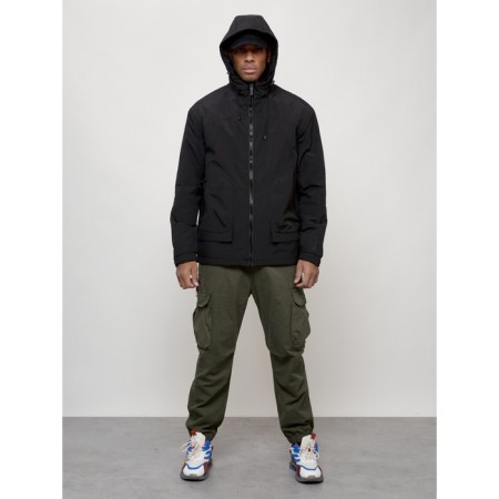 Male spring jacket, size 50, black color-8