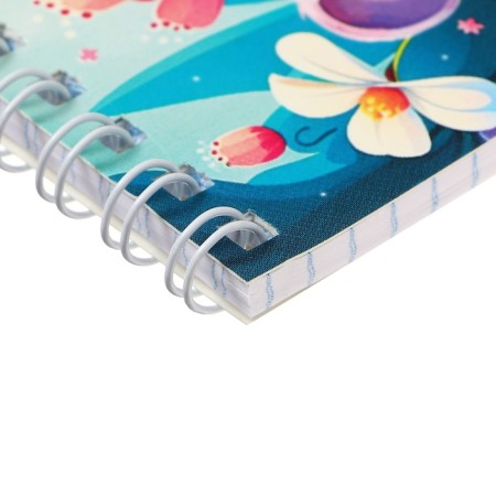 Notepad A7, 40 sheets in a cage on the crest "Lovely Animals", Cover Cover Cardboard, Mix-9