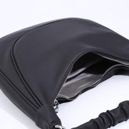 Load bag with zipper, external pocket, long belt, dark gray color-7