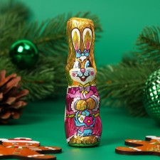 New Year. Chocolate figure 