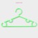 Shoulders - Children's shade hangers for clothes, 26.5 × 14 cm, 10 pcs, green color